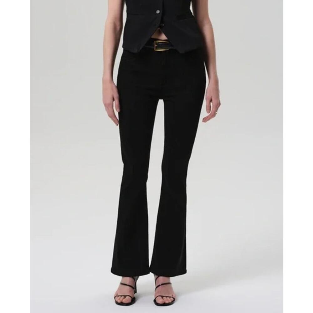 CITIZENS OF HUMANITY Lilah Velvet Pants Black Bootcut High Rise Women's 24 - Picture 10 of 11